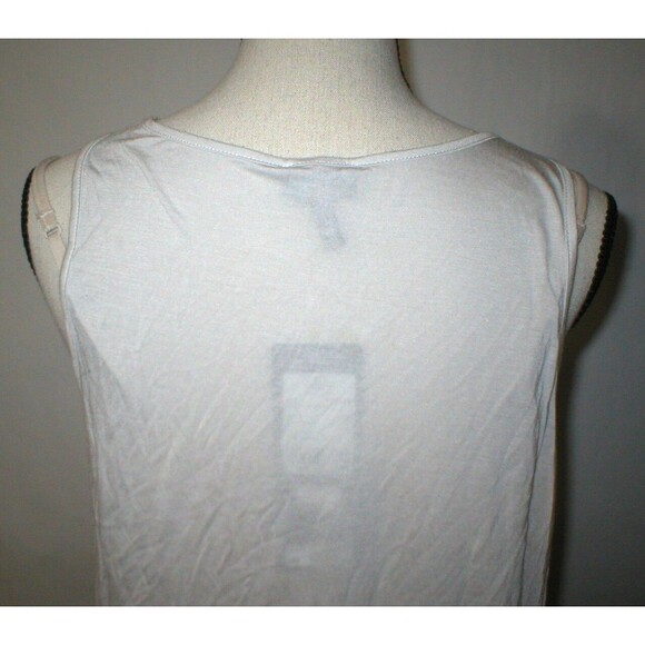 Womens New Designer Escada Sport Top Tank Sleeveless Light Gray L Modal Soft NWT - Picture 3 of 9